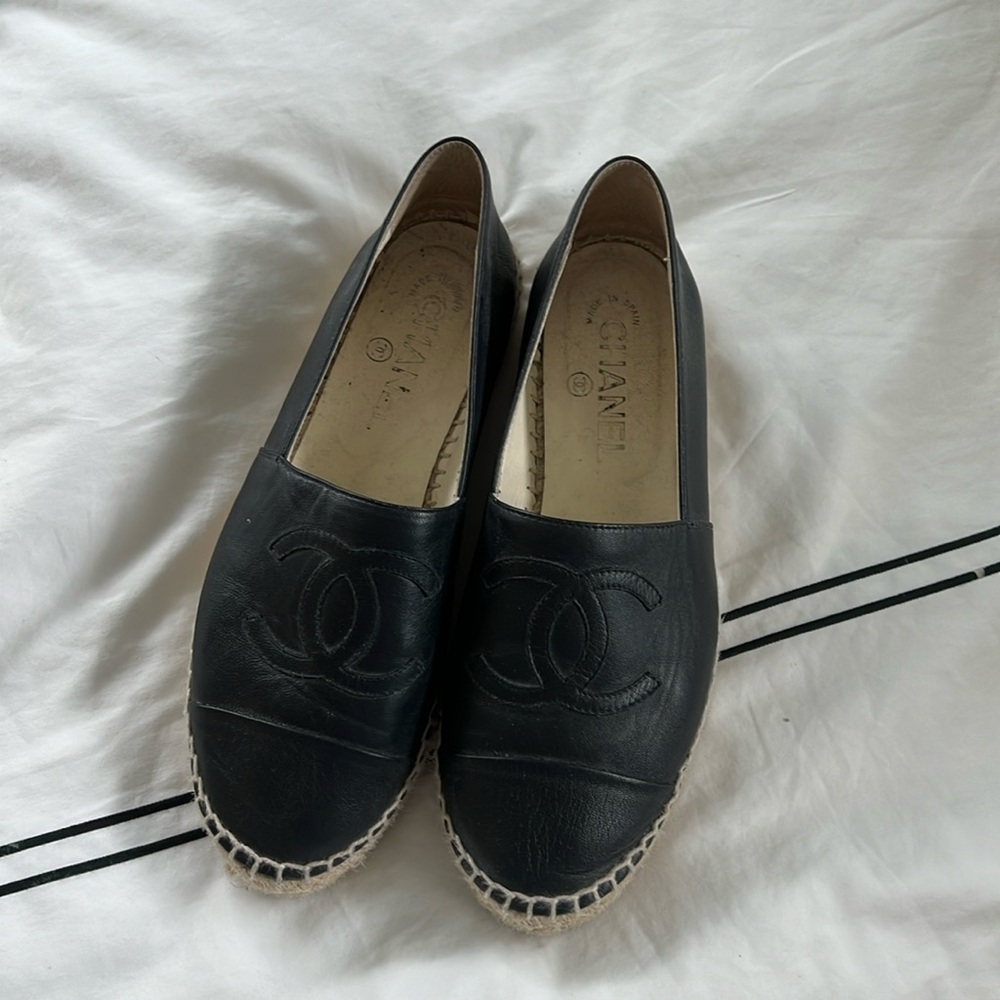 Black Chanel ESPADRILLES!